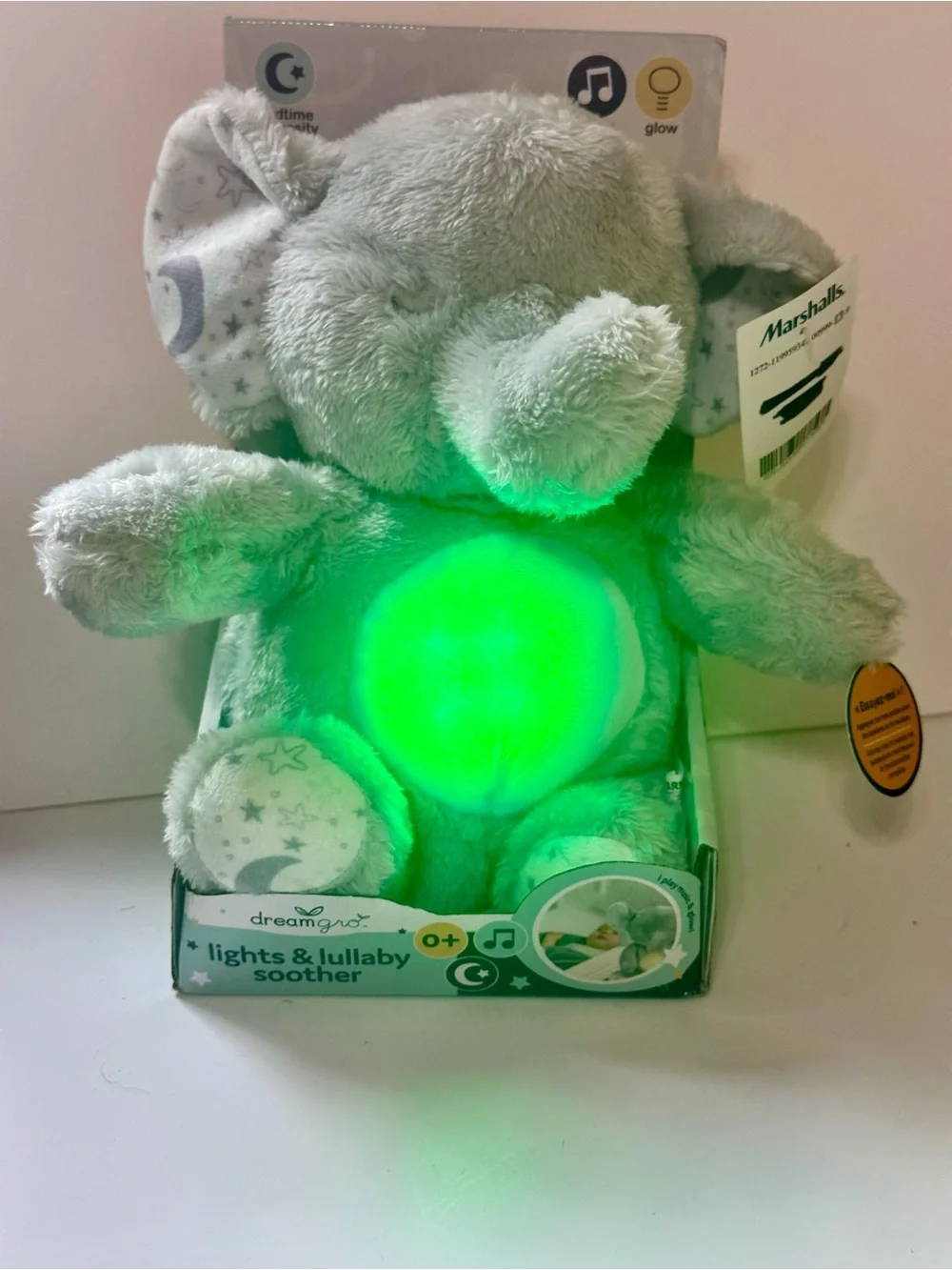 DreamGro Elephant Light & Lullaby Soother